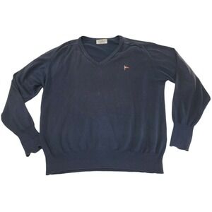 Vintage The Titleist Collection Men's Sz M Black V-neck Sweater Made In USA
